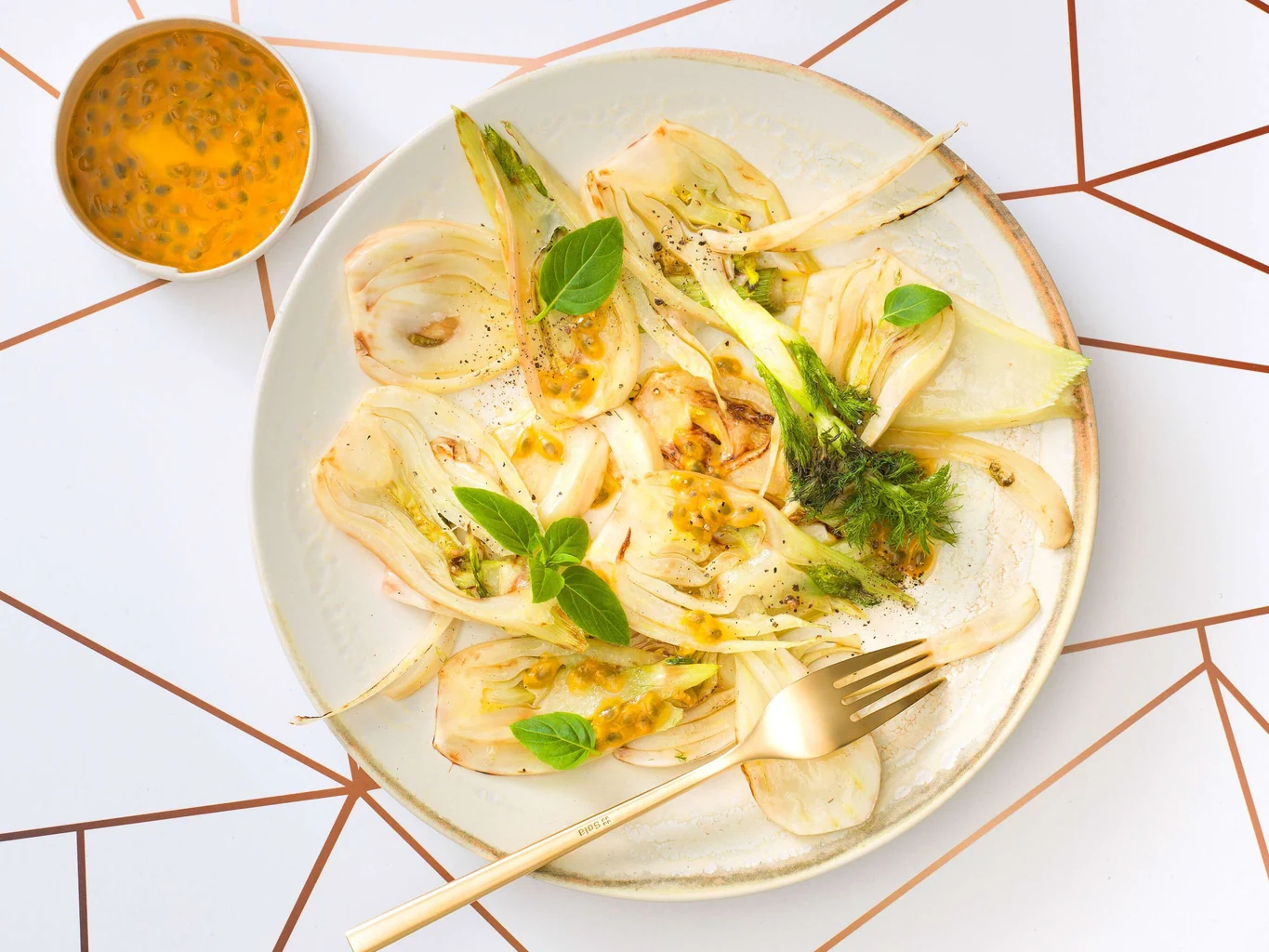 Salade de fenouil poêlé au miel