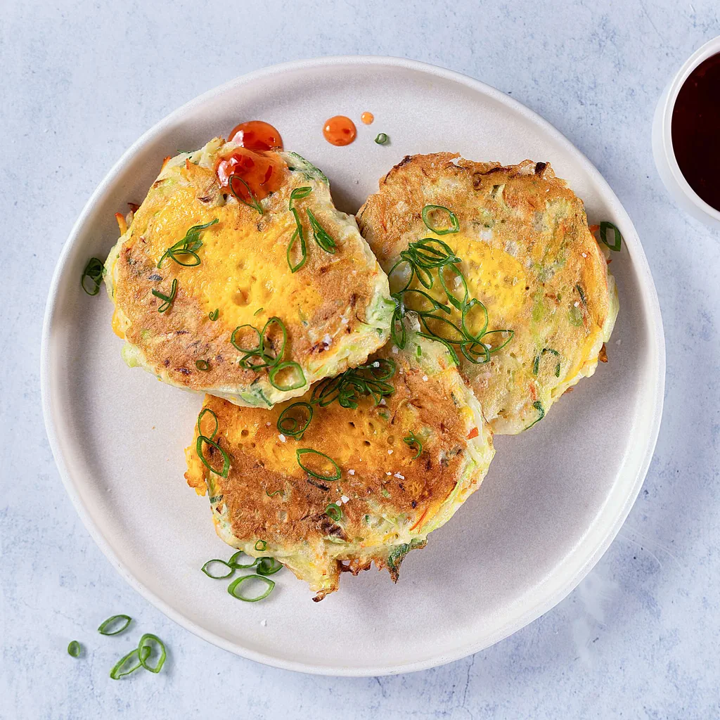 Tortilla de chou et de courge à la coréenne
