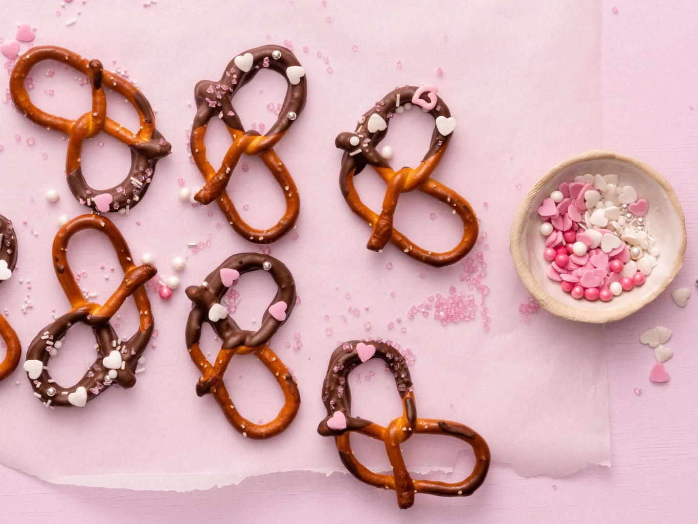 Bretzels au sel et au chocolat