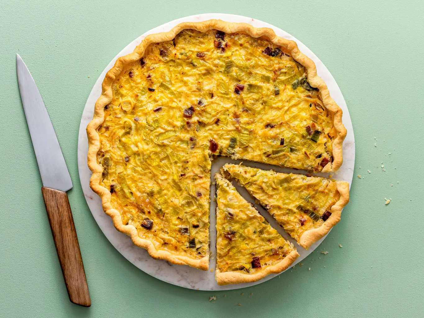 Quiche ai porri con pancetta