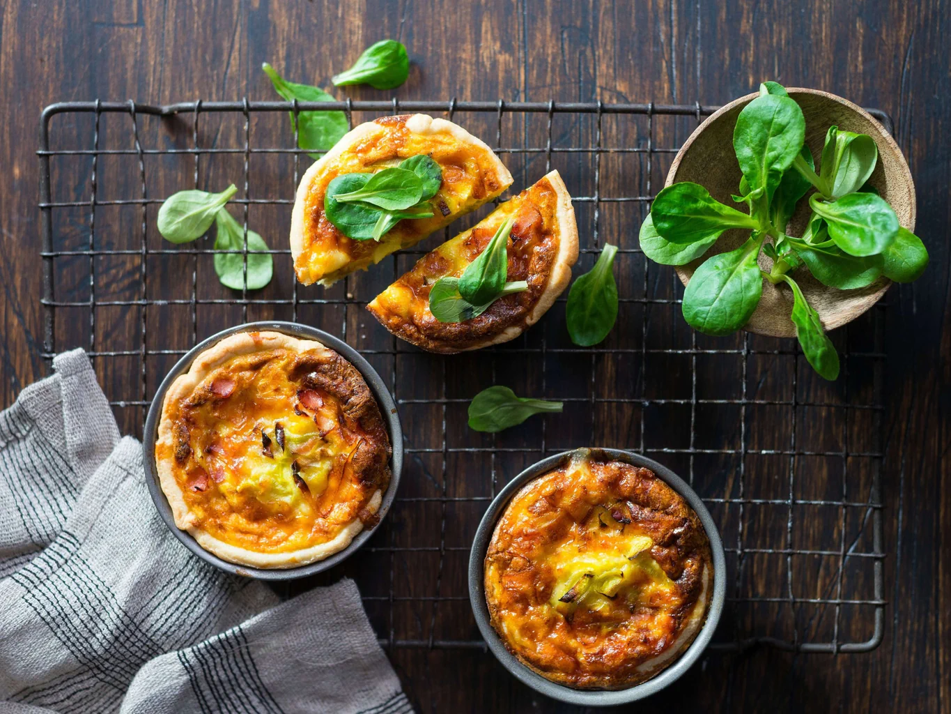 Quiche al formaggio con pancetta