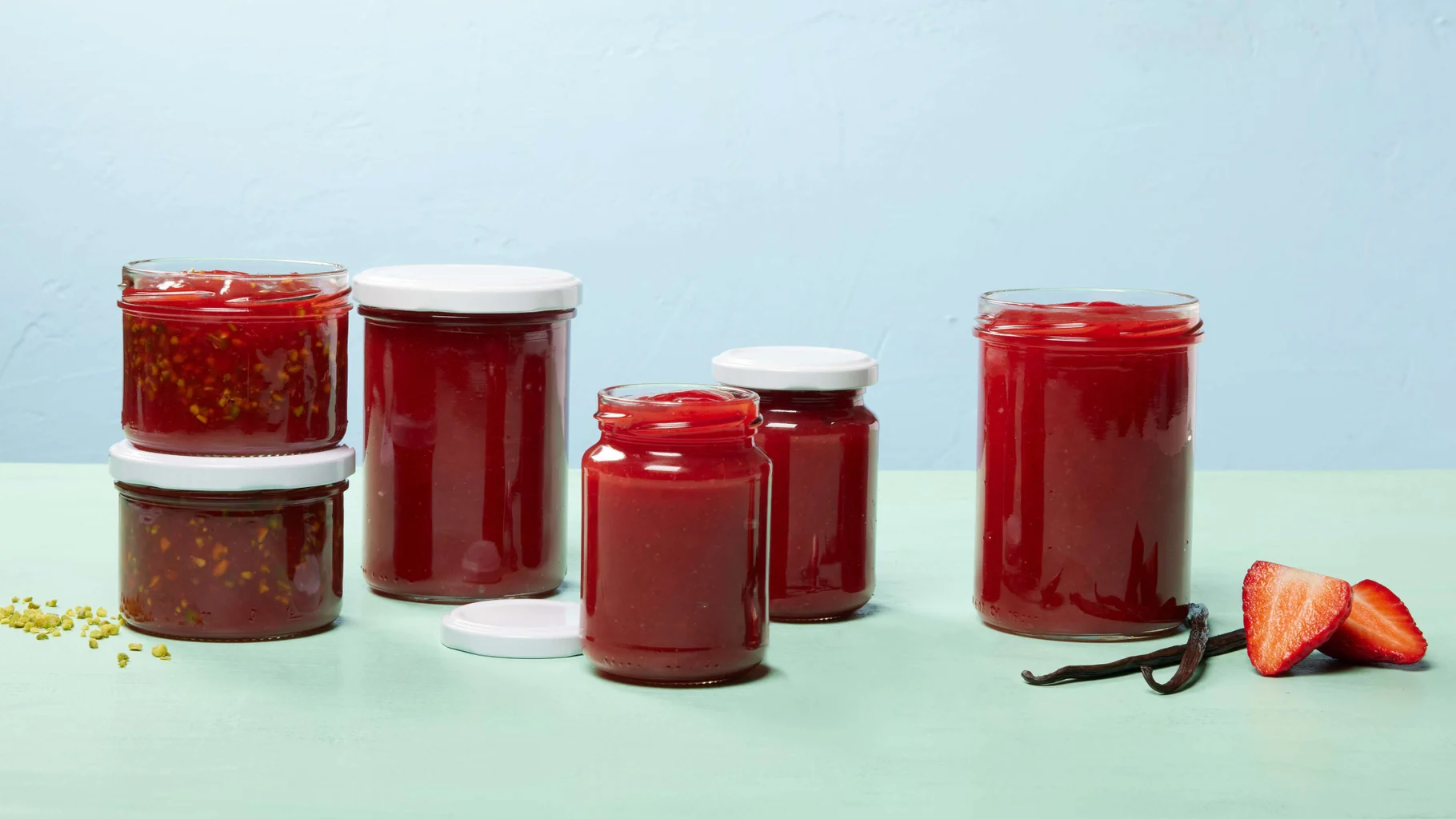 Confiture de fraises en trois versions