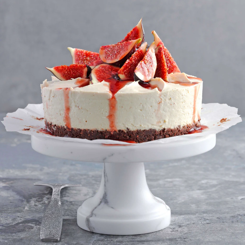 Cheesecake al burro di arachidi con fichi