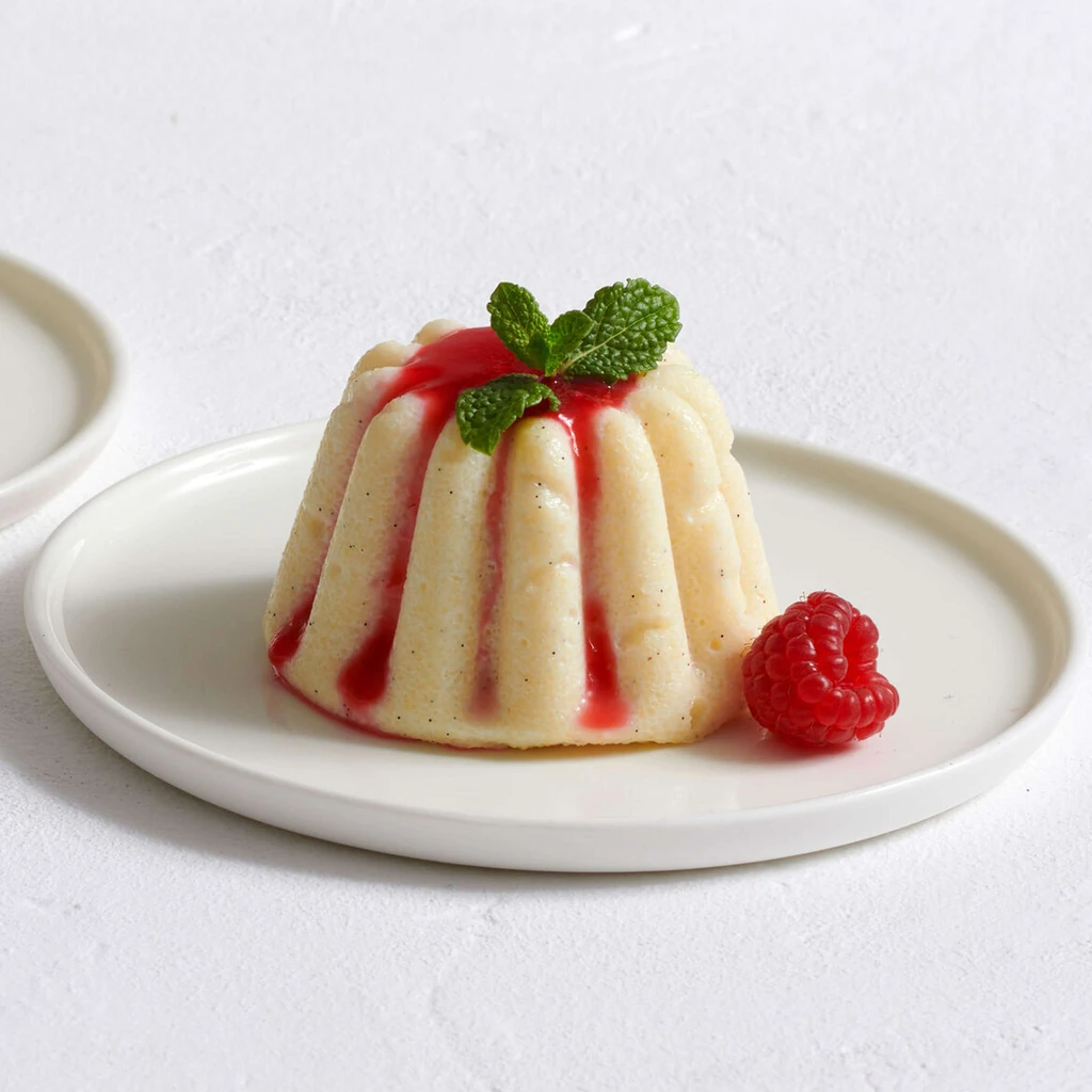 Griessköpfli mit Himbeersauce
