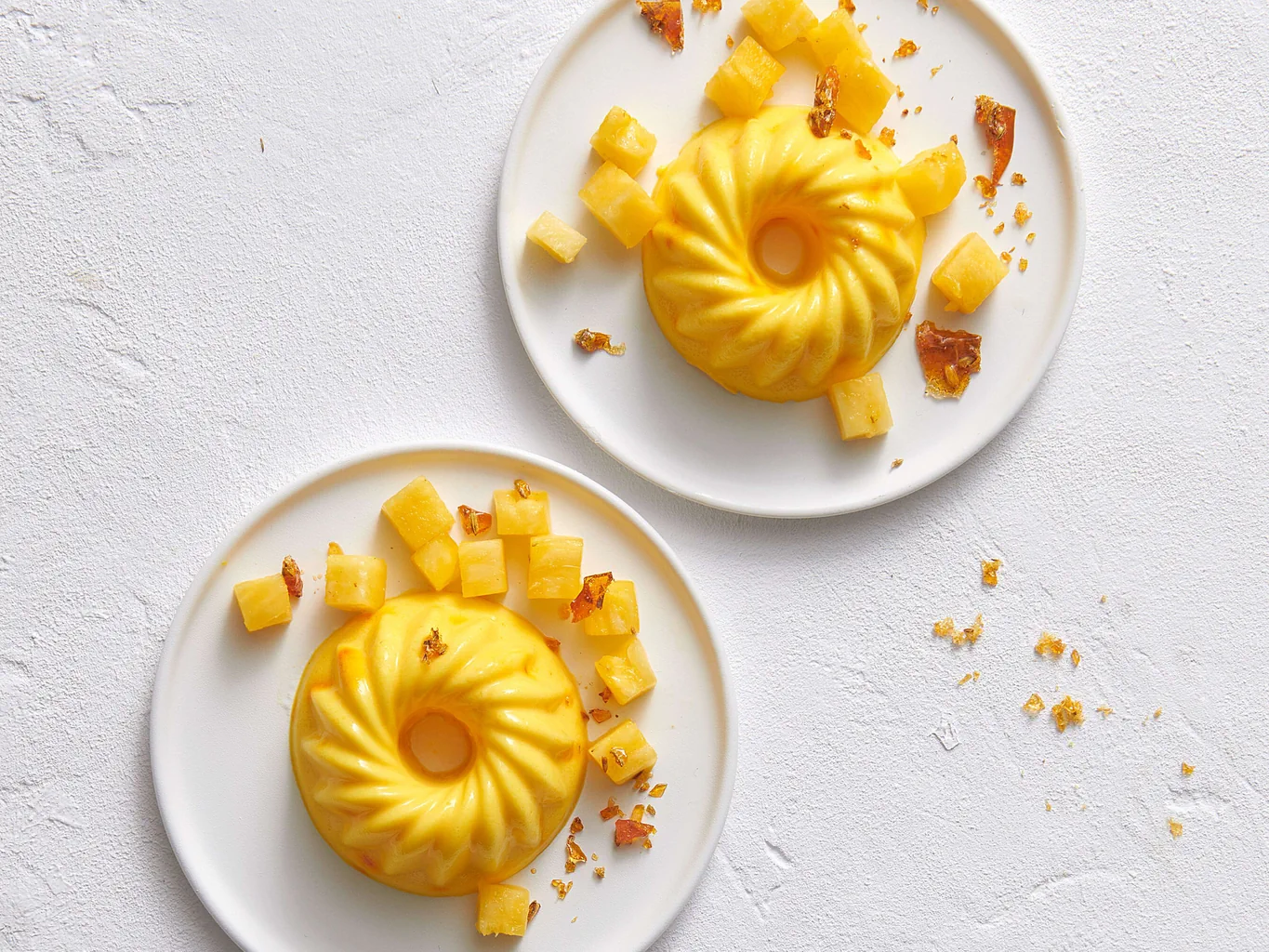 Flan safrané avec croquant aux graines de fenouil