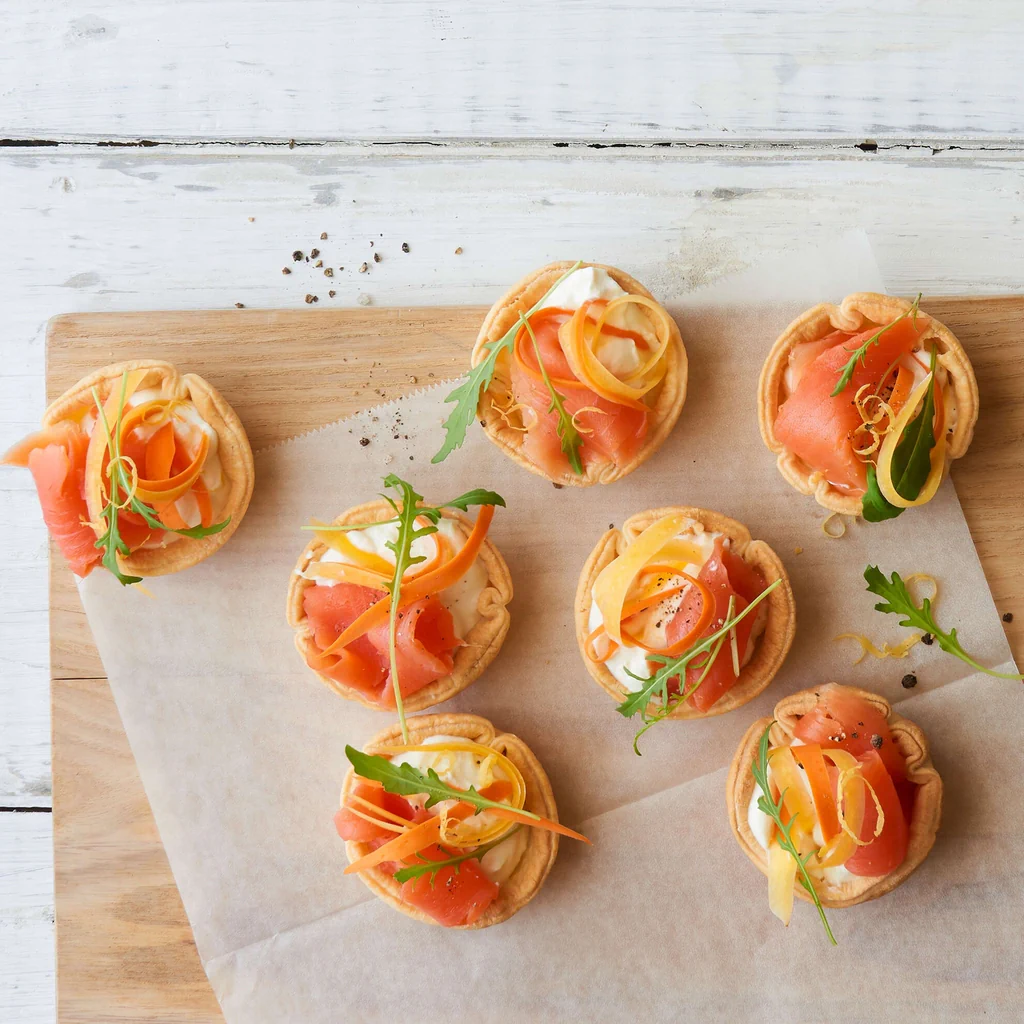 Rauchlachs-Tartelettes