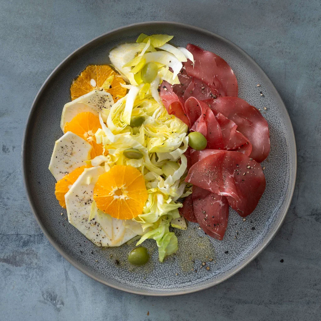 Wintersalat mit Bresaola und Orangen