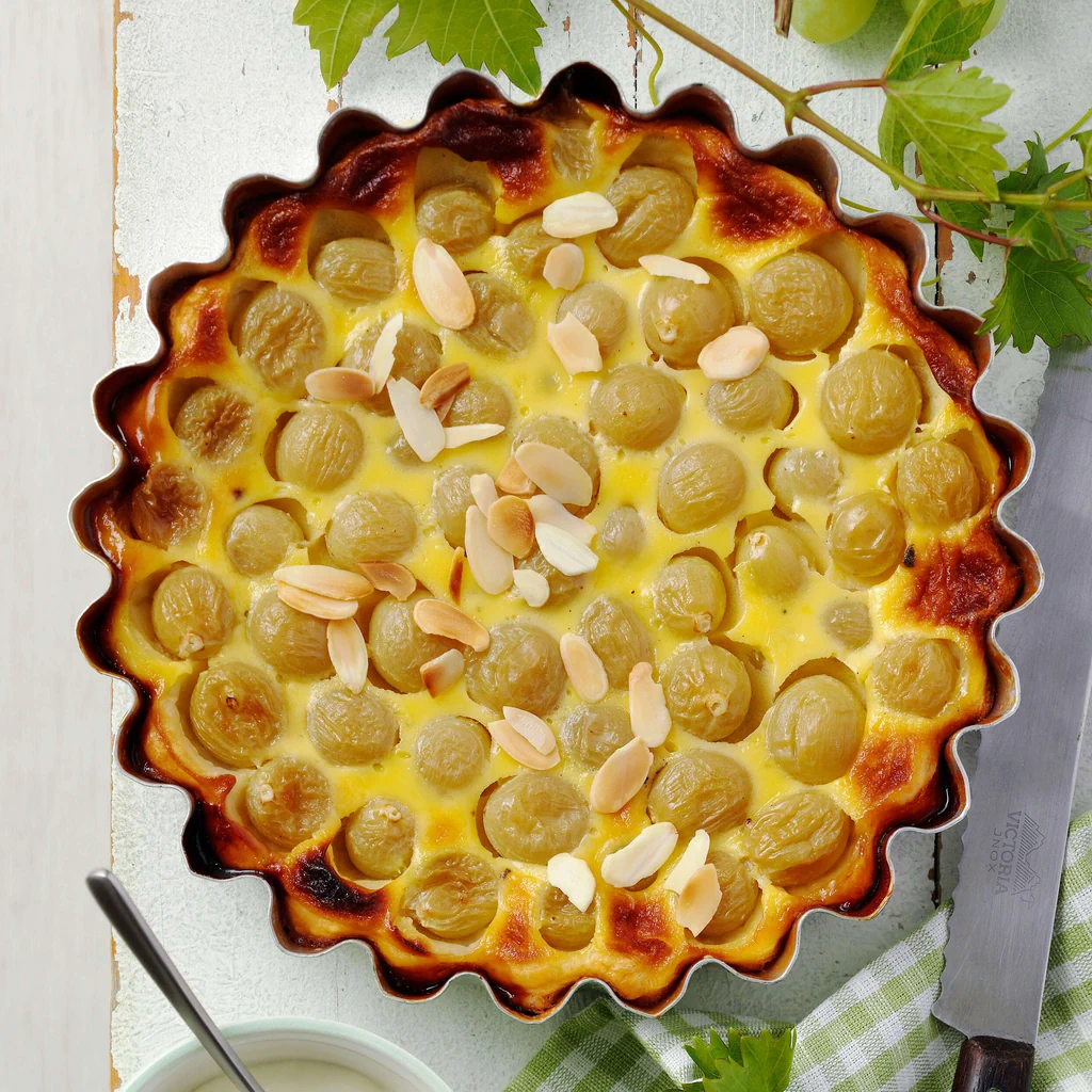 Torta all’uva e alla vaniglia