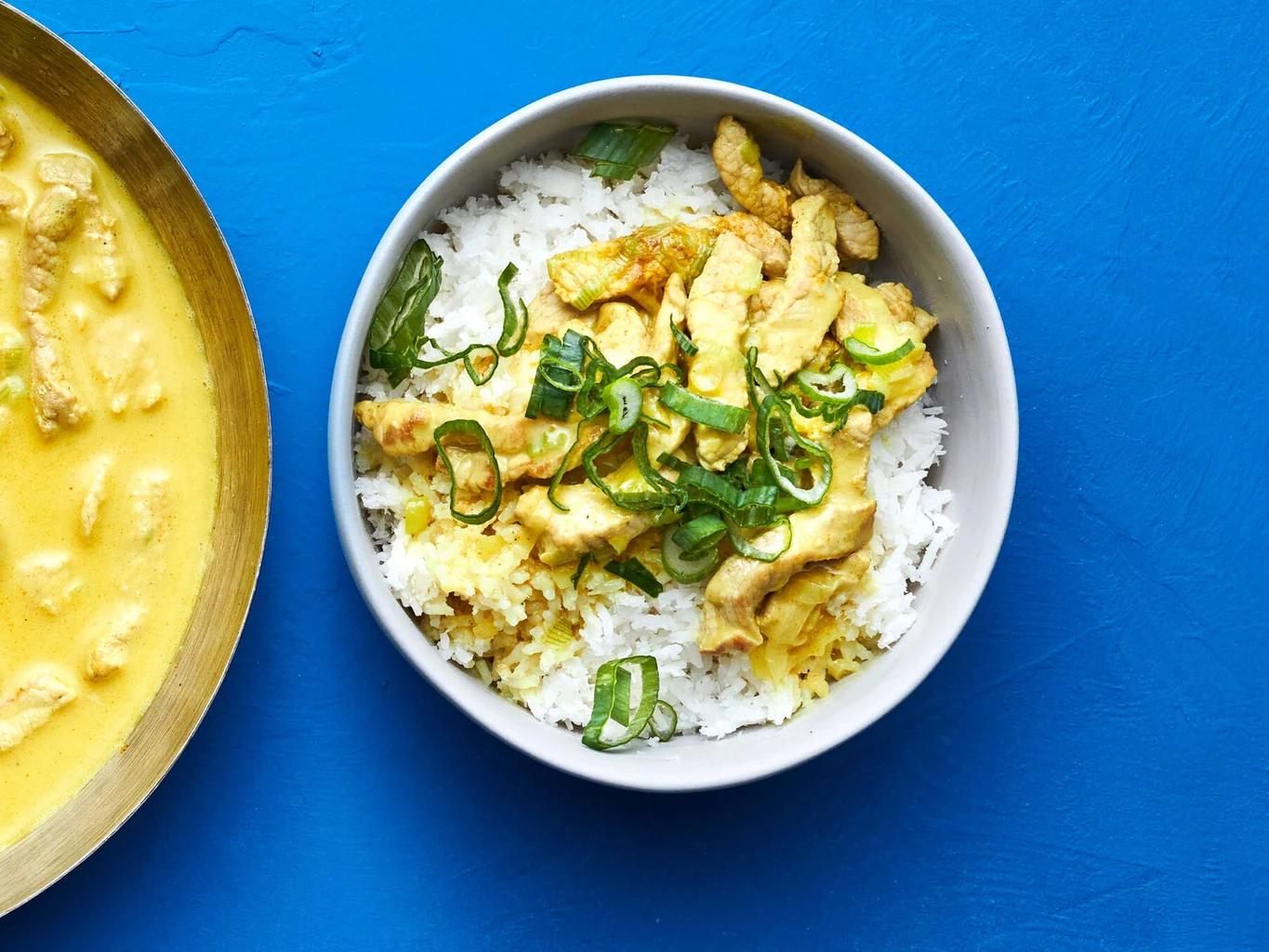 Riz à la noix de coco avec émincé
