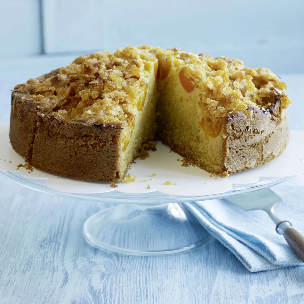 Crumble cake alle albicocche senza glutine