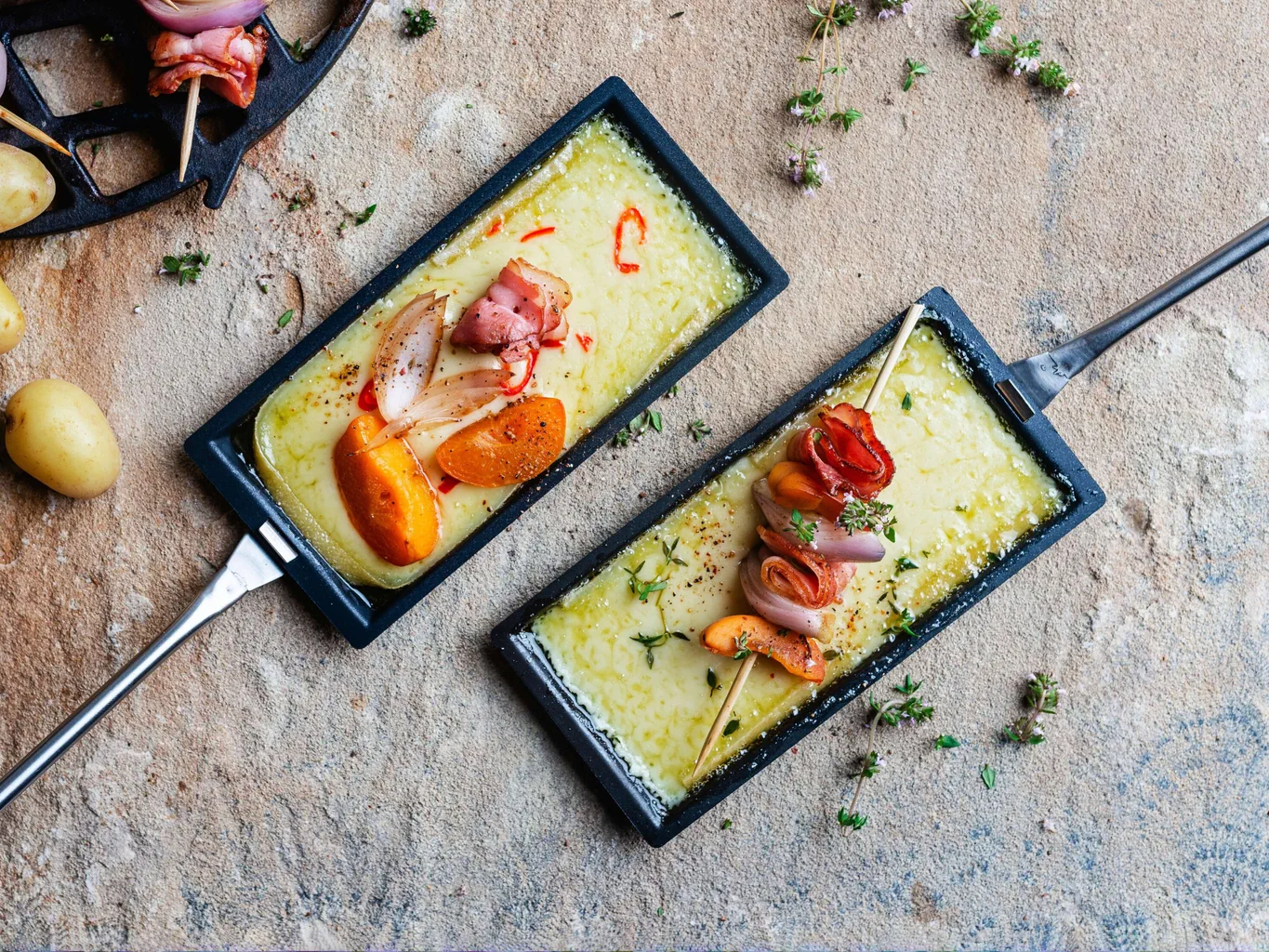 Raclette d'été sur le gril