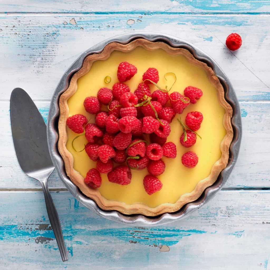 Key lime pie aux framboises