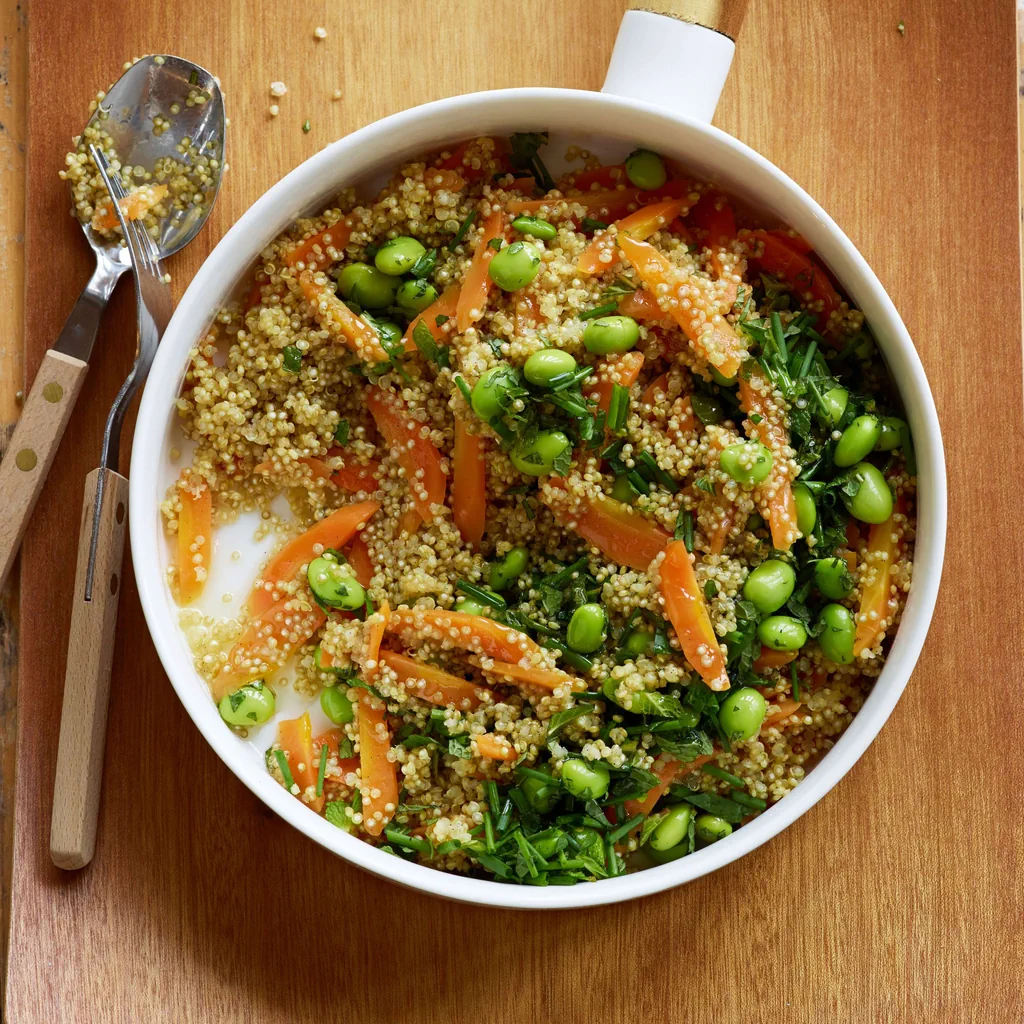 Karotten-Quinoa mit Edamame