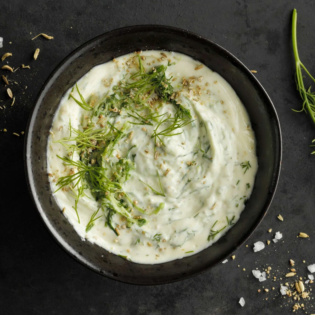 Mayonnaise au concombre, au wasabi et au gin