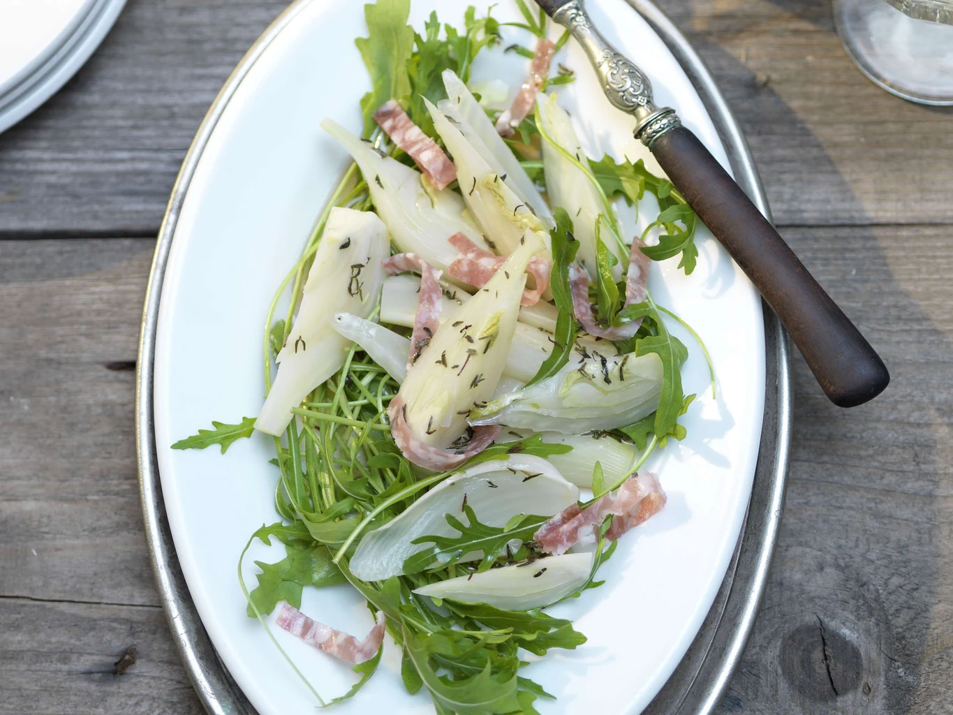 Geschmorter Fenchel mit Salami