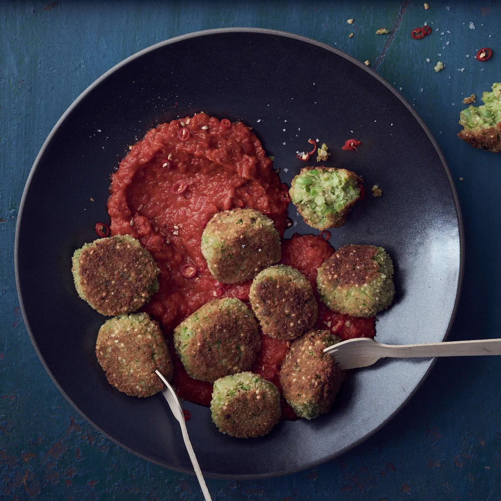 Polpette di piselli e quinoa