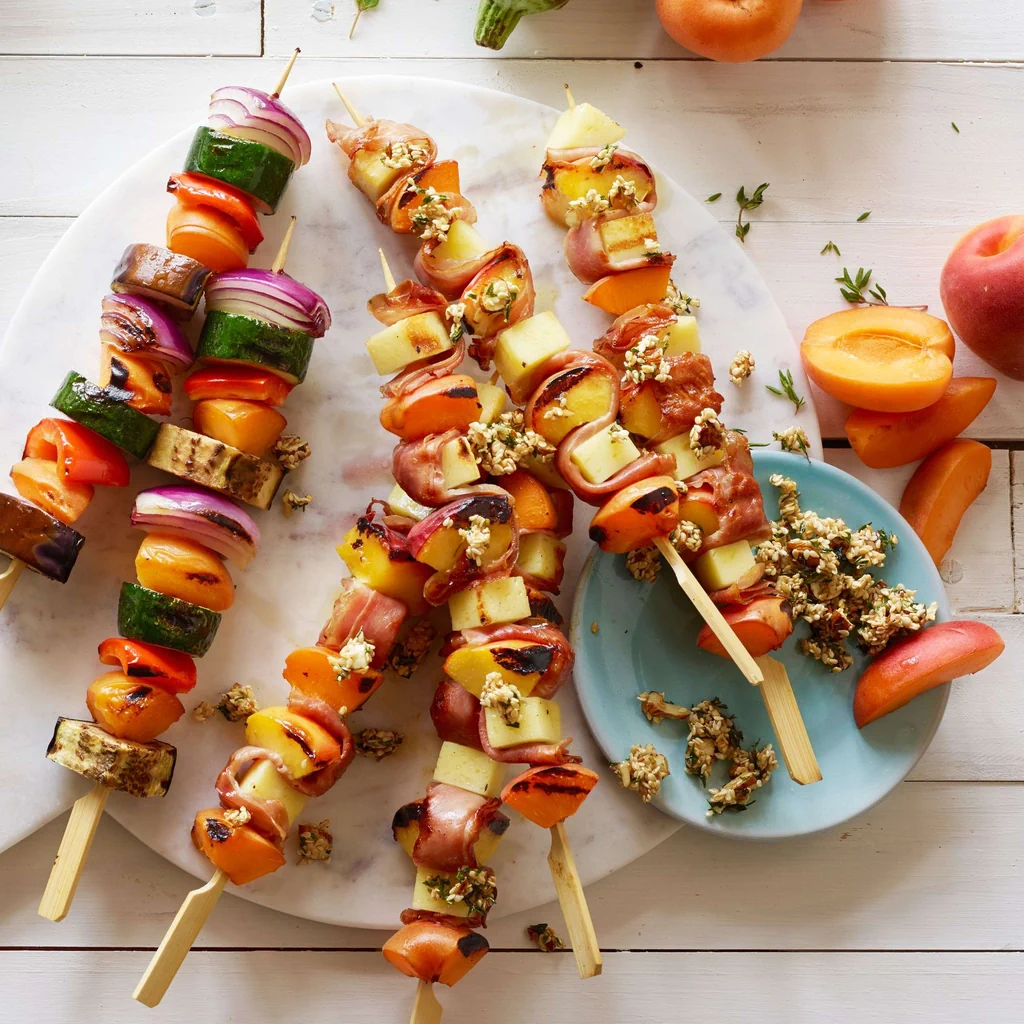 Brochette d'abricots