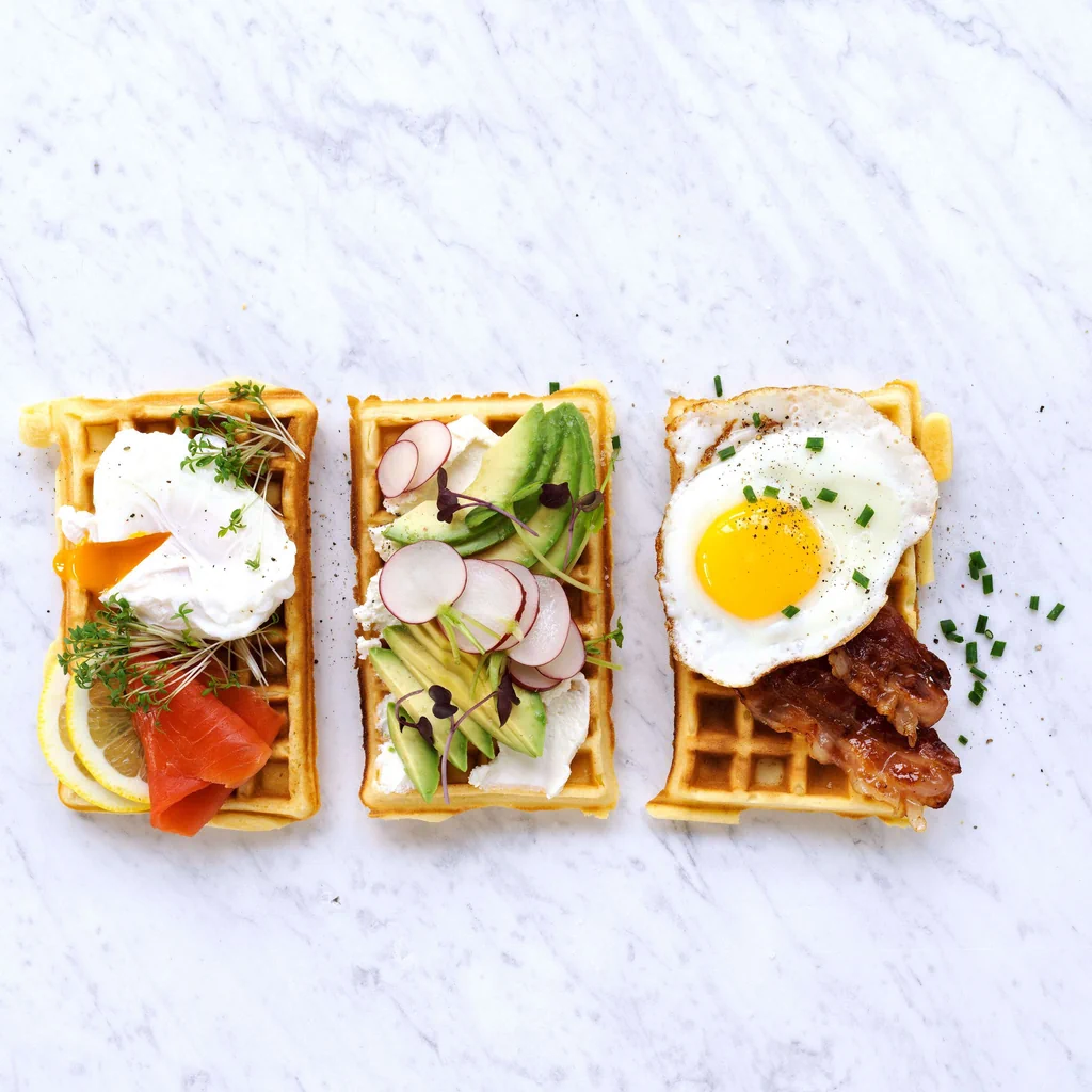 Salzige Frühstückswaffeln