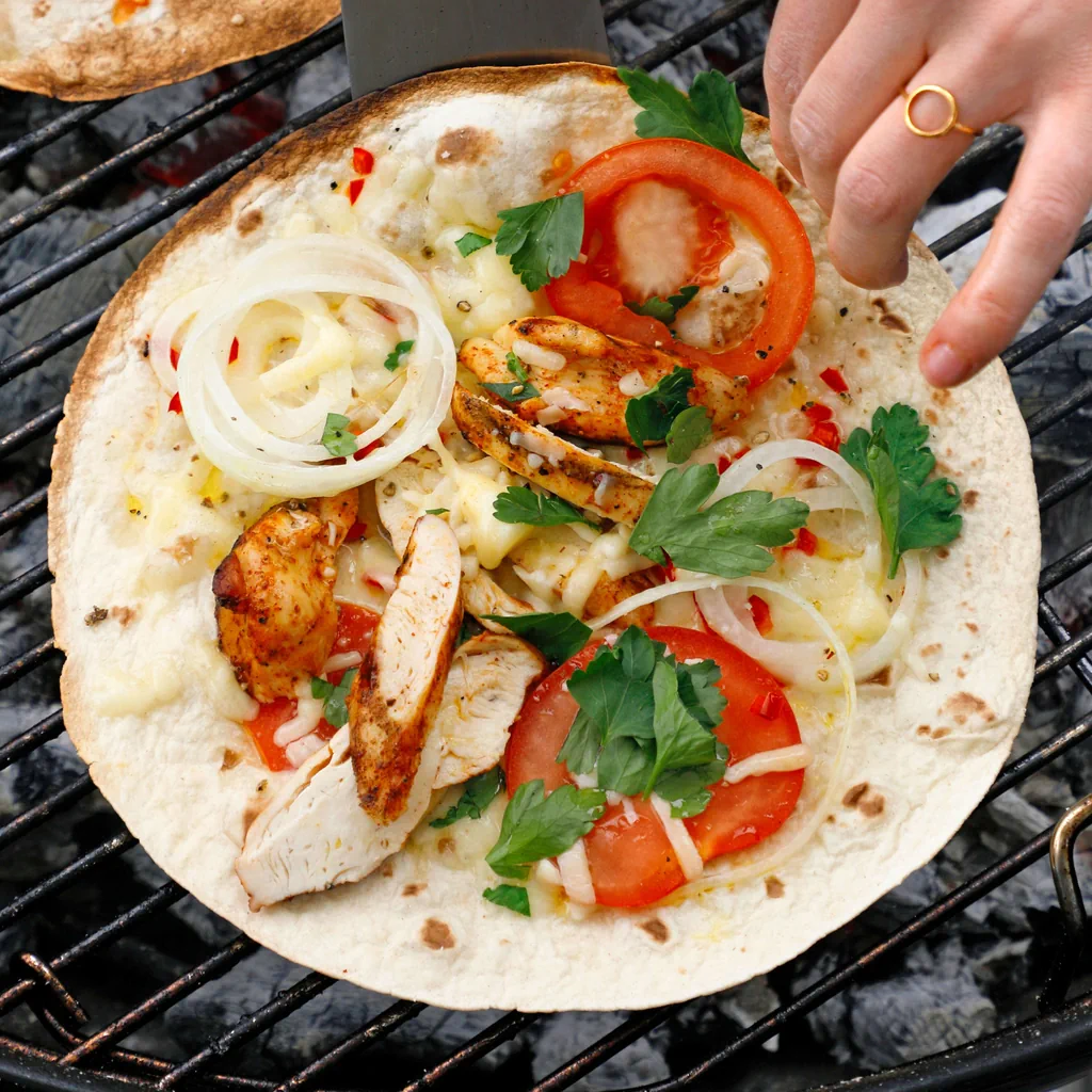 Tortillas avec poulet grillé