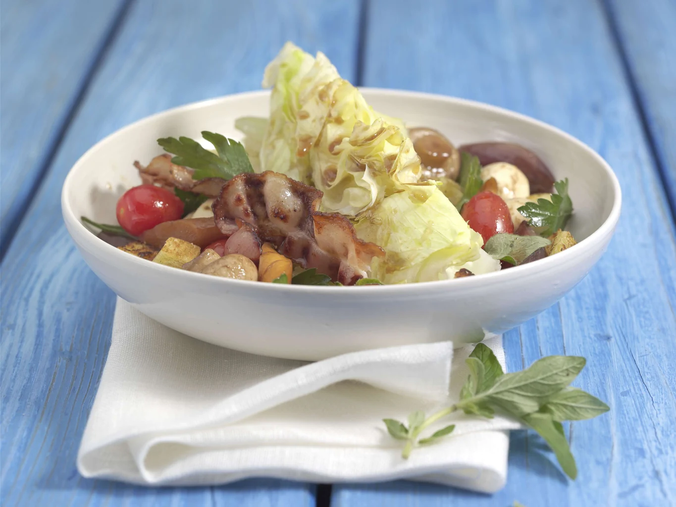 Sommersalat mit Speck