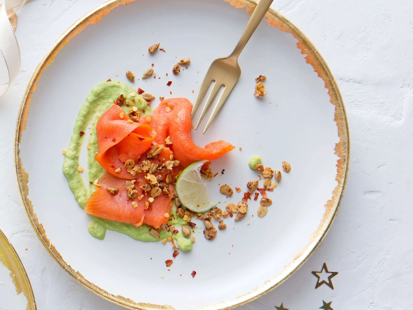 Saumon fumé sauvage avec granola salé