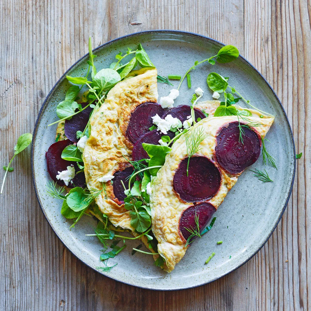 Omelette alle barbabietole
