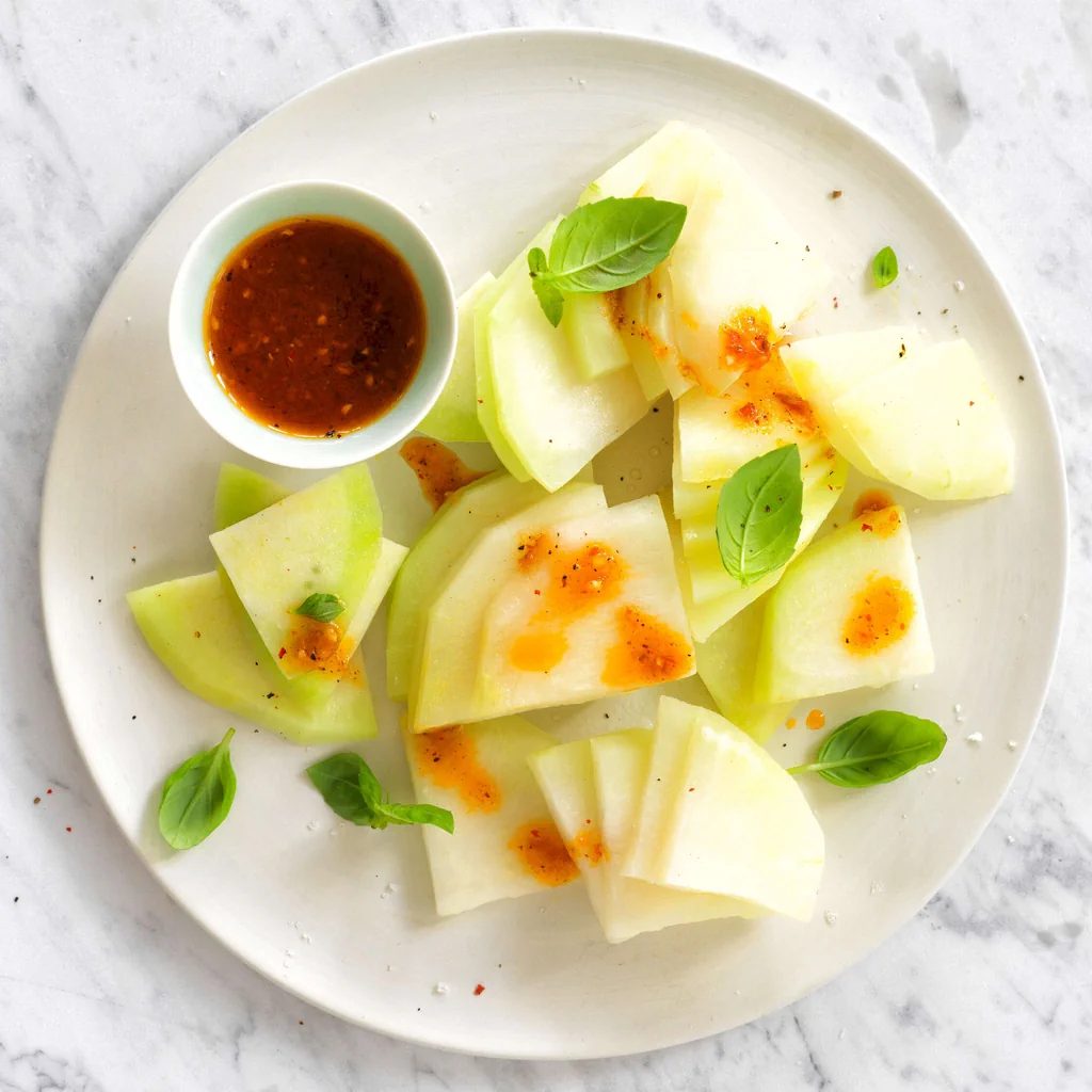Salade de chou-rave au pesto rouge