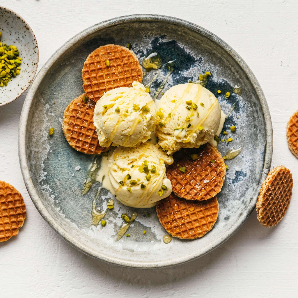 Glace au miel et à la fleur de sel