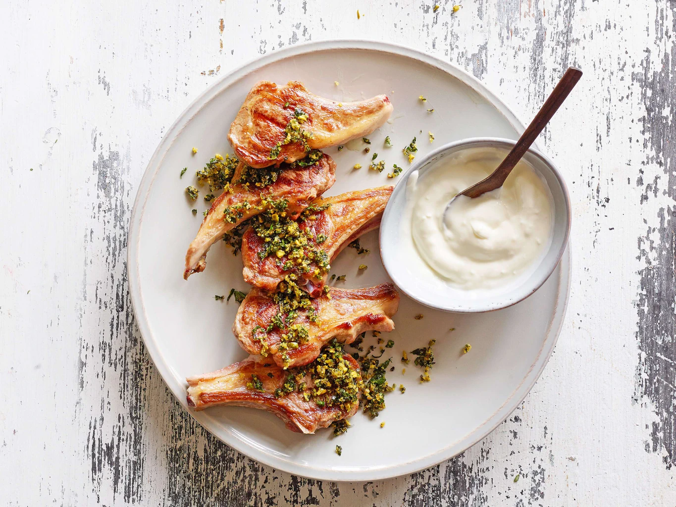 Agneau d'alpage avec crunch aux fines herbes