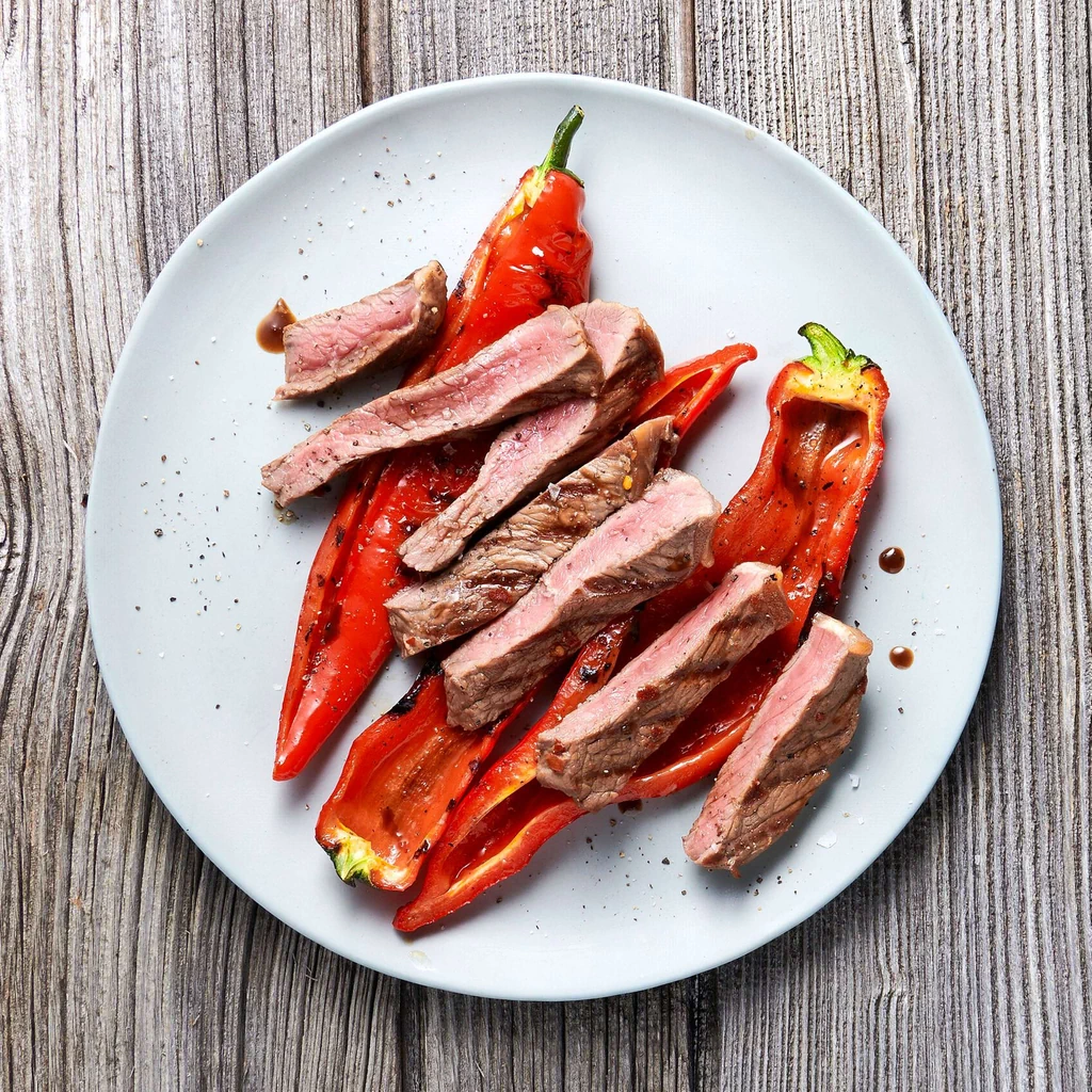 Entrecôte marinée à la sauce soja et au whisky