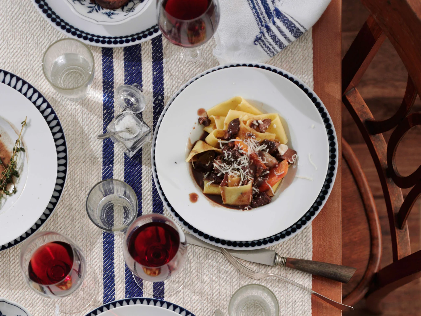 Rindsragout auf Pappardelle
