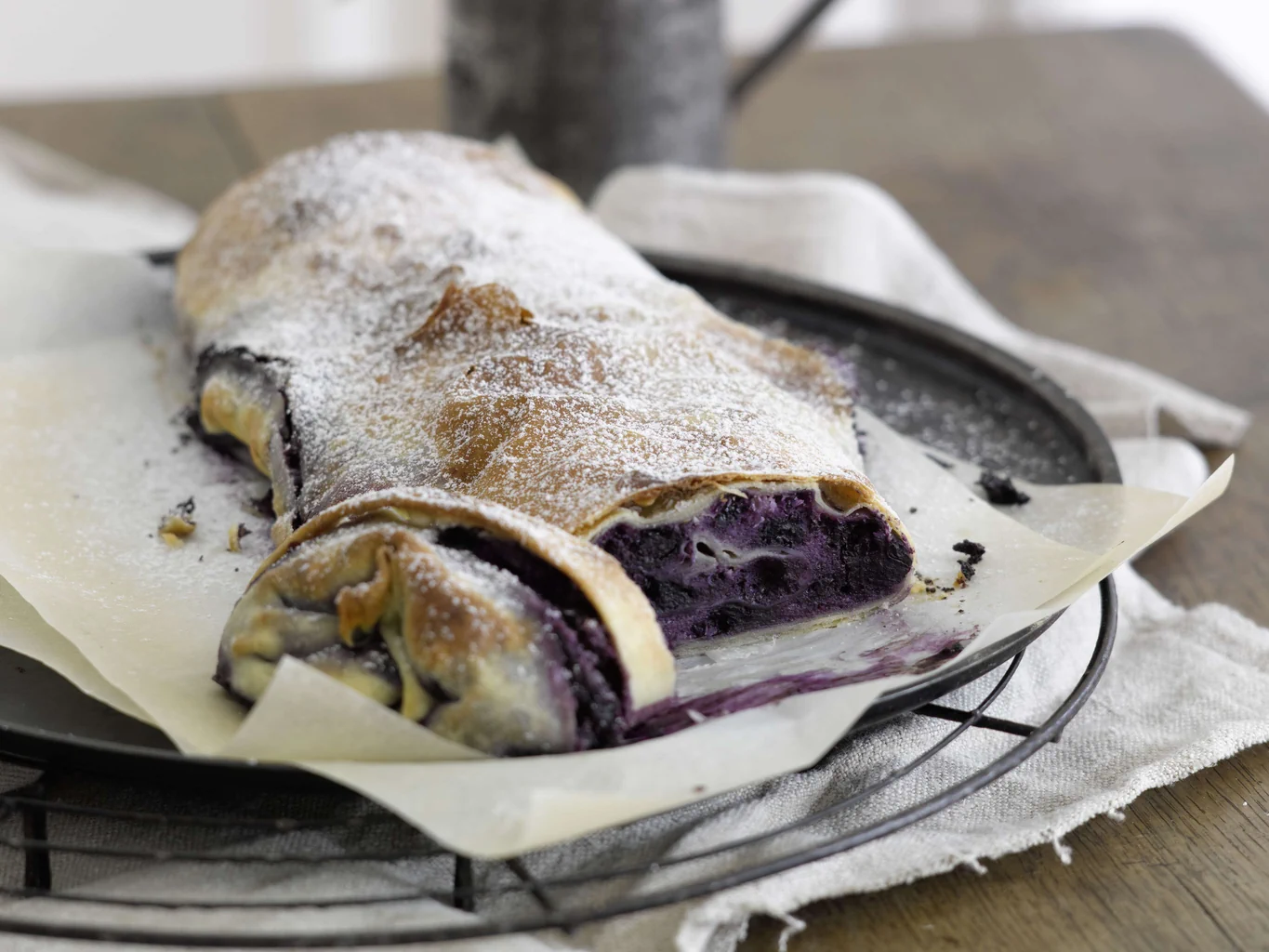 Strudel aux myrtilles