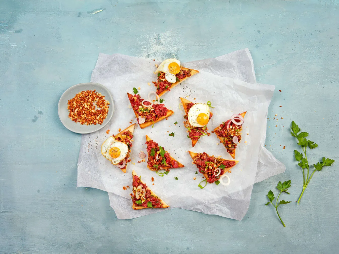 Tartare de bœuf avec tomates séchées