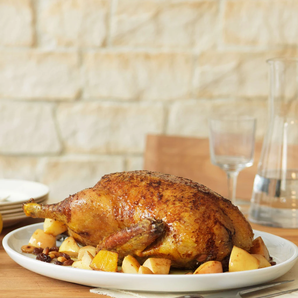 Ente mit Quittenfüllung