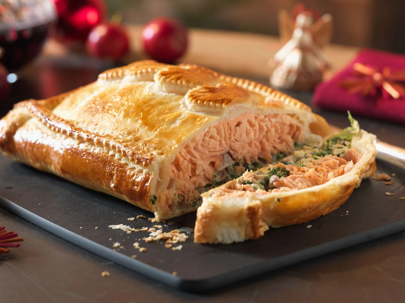 Lachs im Blätterteig