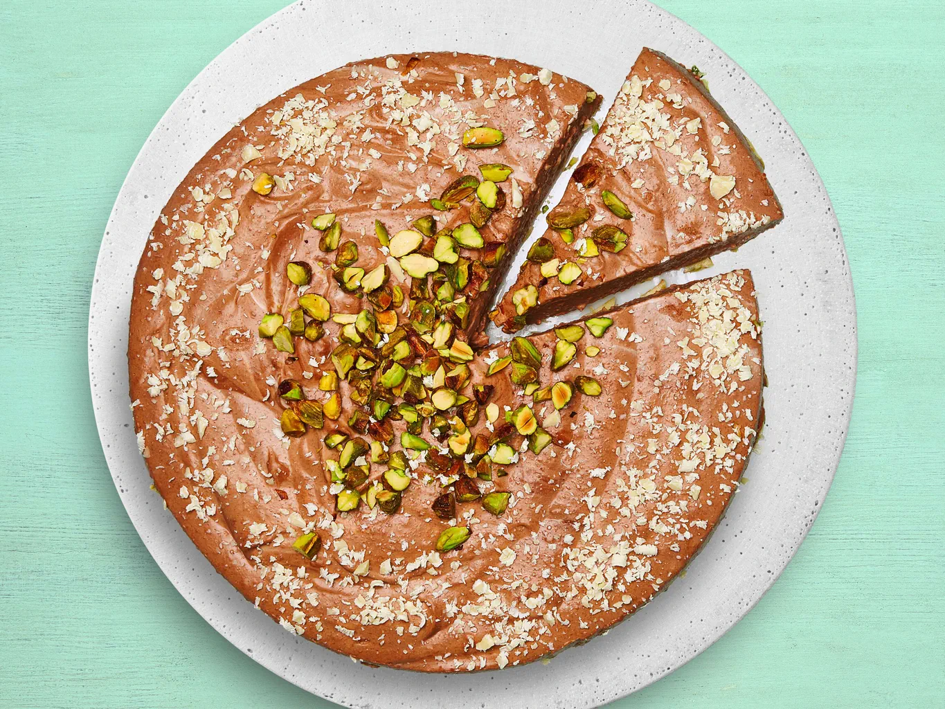 Schokoladen-Pistazien-Cheesecake