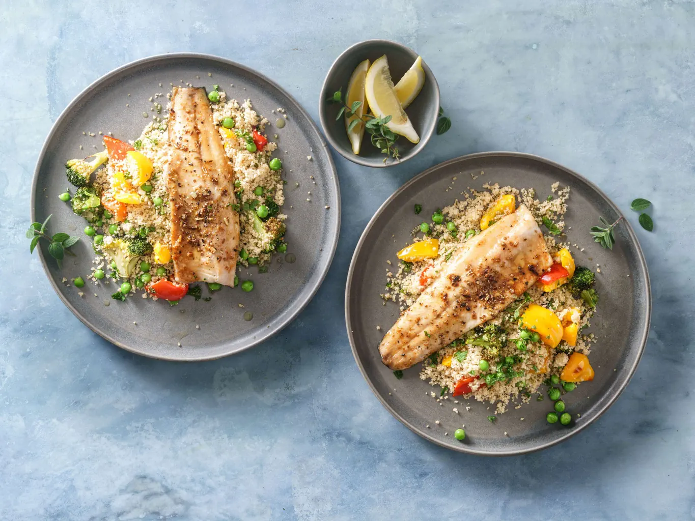 Forellenfilet auf Gemüsecouscous