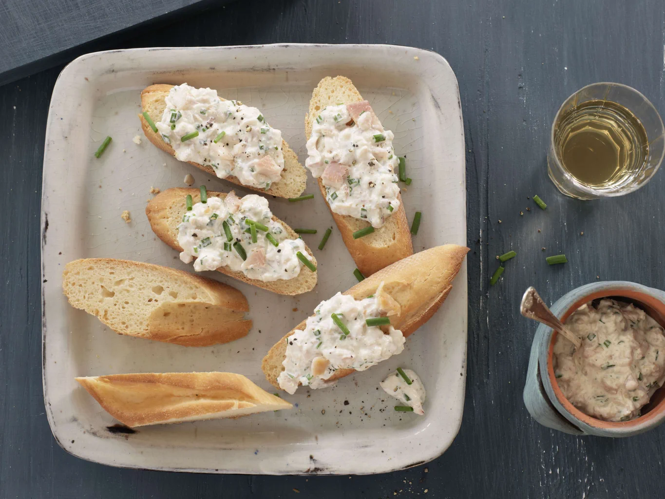 Crostini sans gluten à la truite