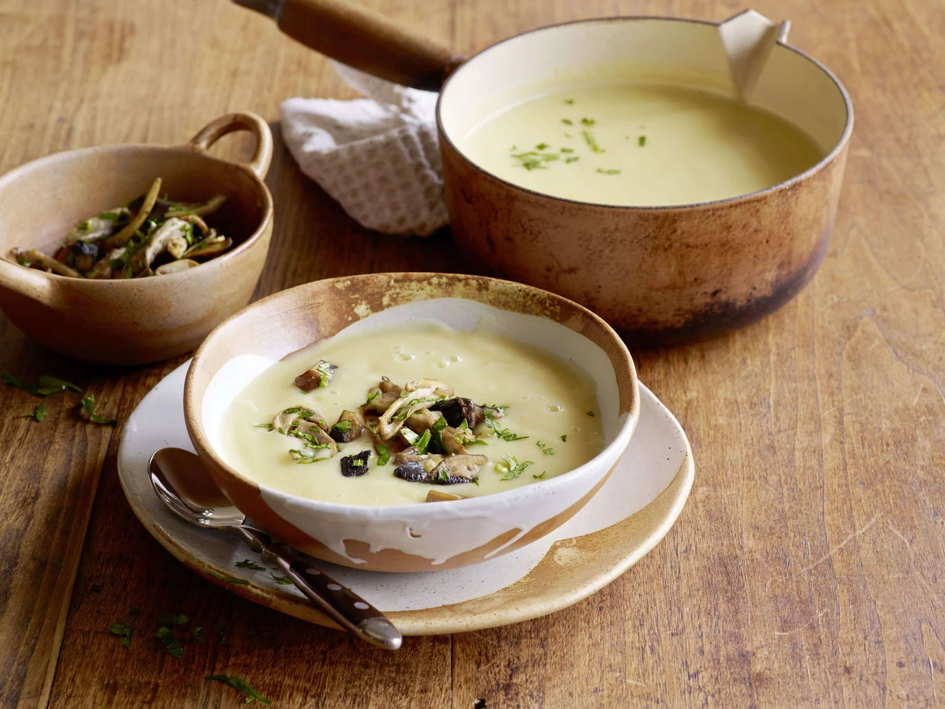 Kartoffelsuppe mit Pilzen