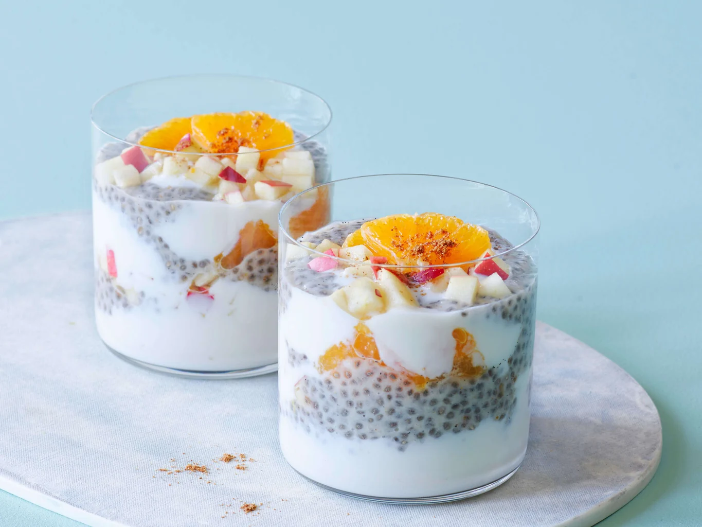 Bratapfel-Chia-Pudding