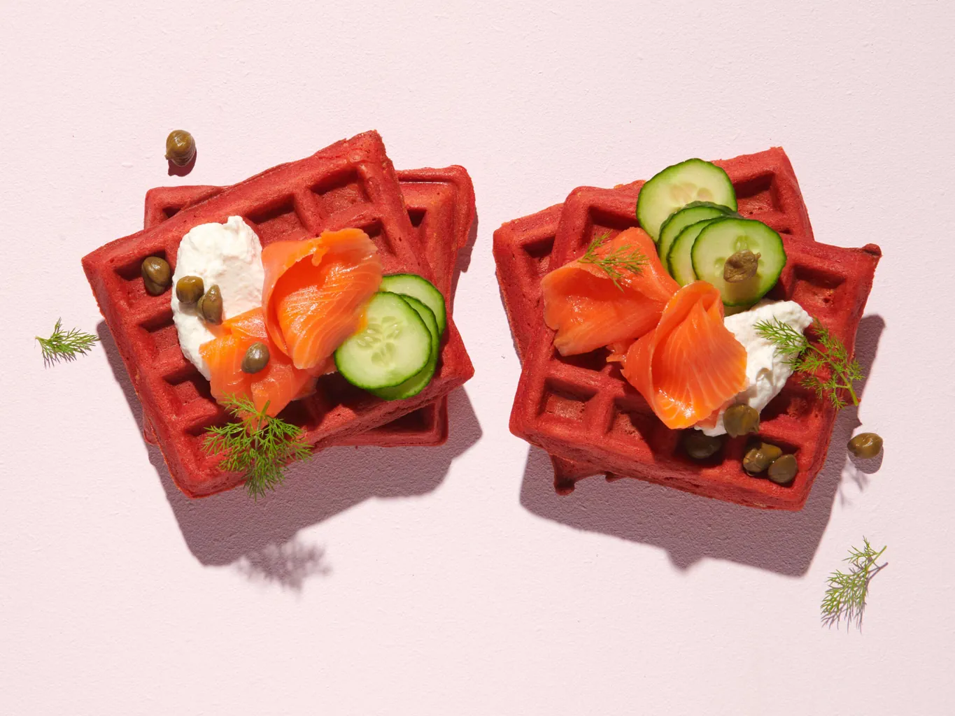 Randenwaffeln mit Lachs