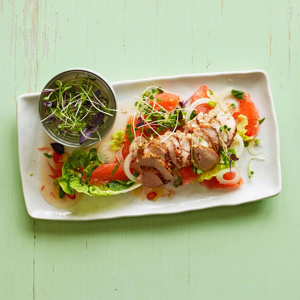Pomelosalat mit Schweinsfilet