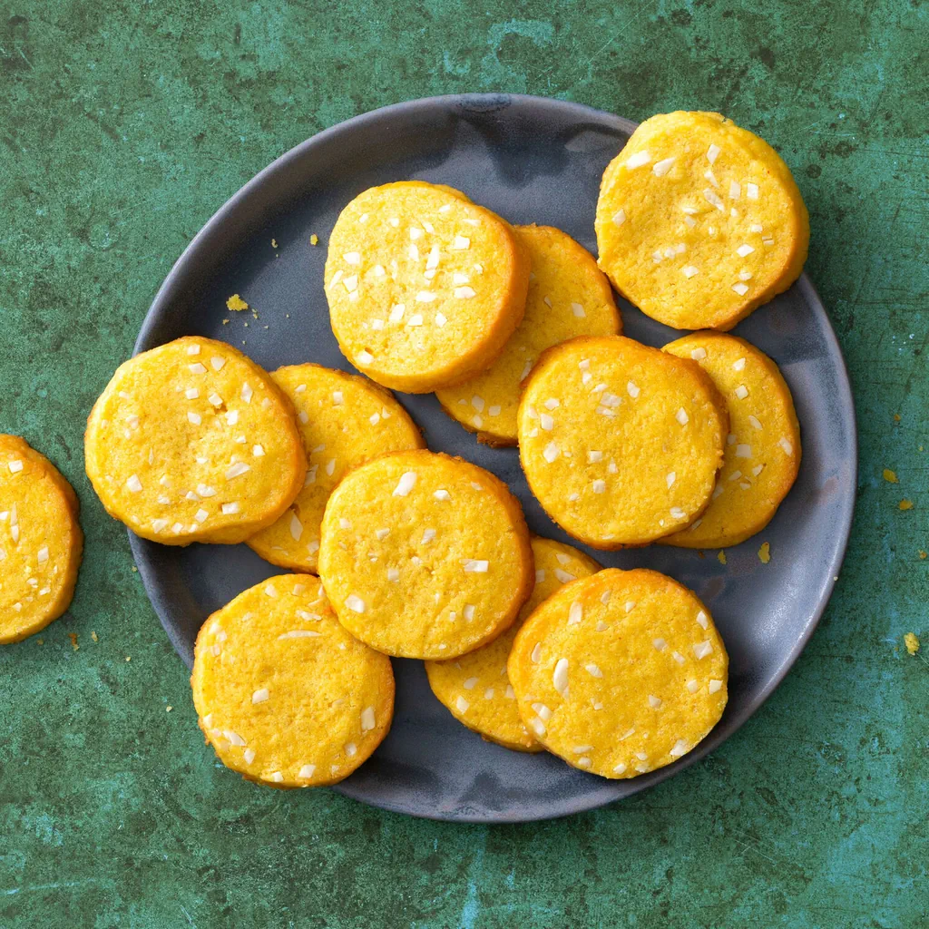Sablés au safran et aux amandes