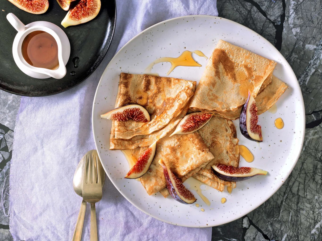 Crêpes di castagne ai fichi