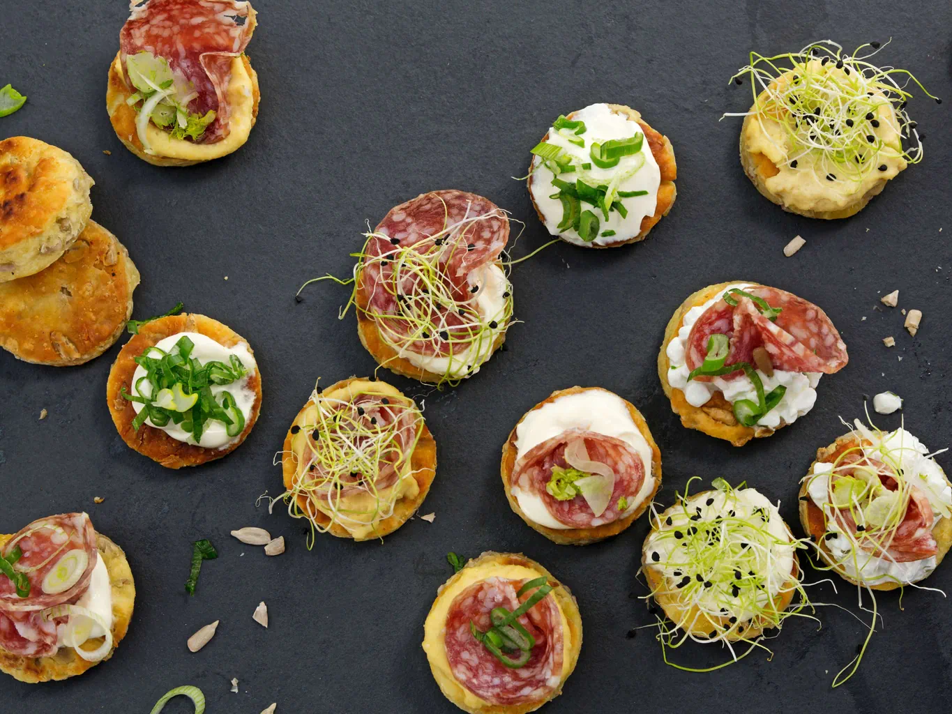 Salami auf Bannockbrot