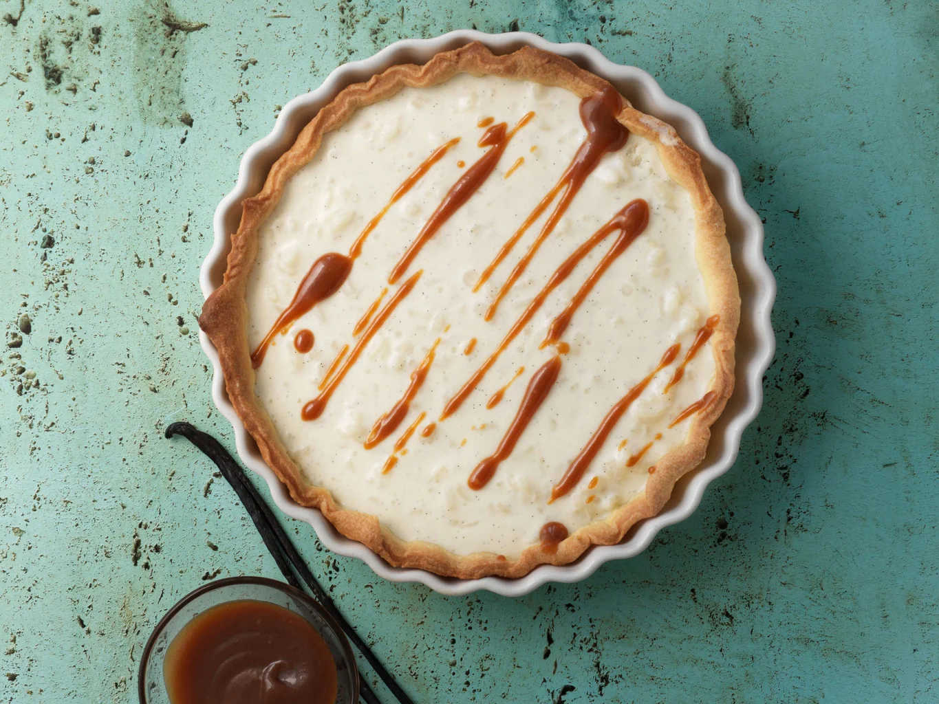Milchreistorte mit Caramelsauce