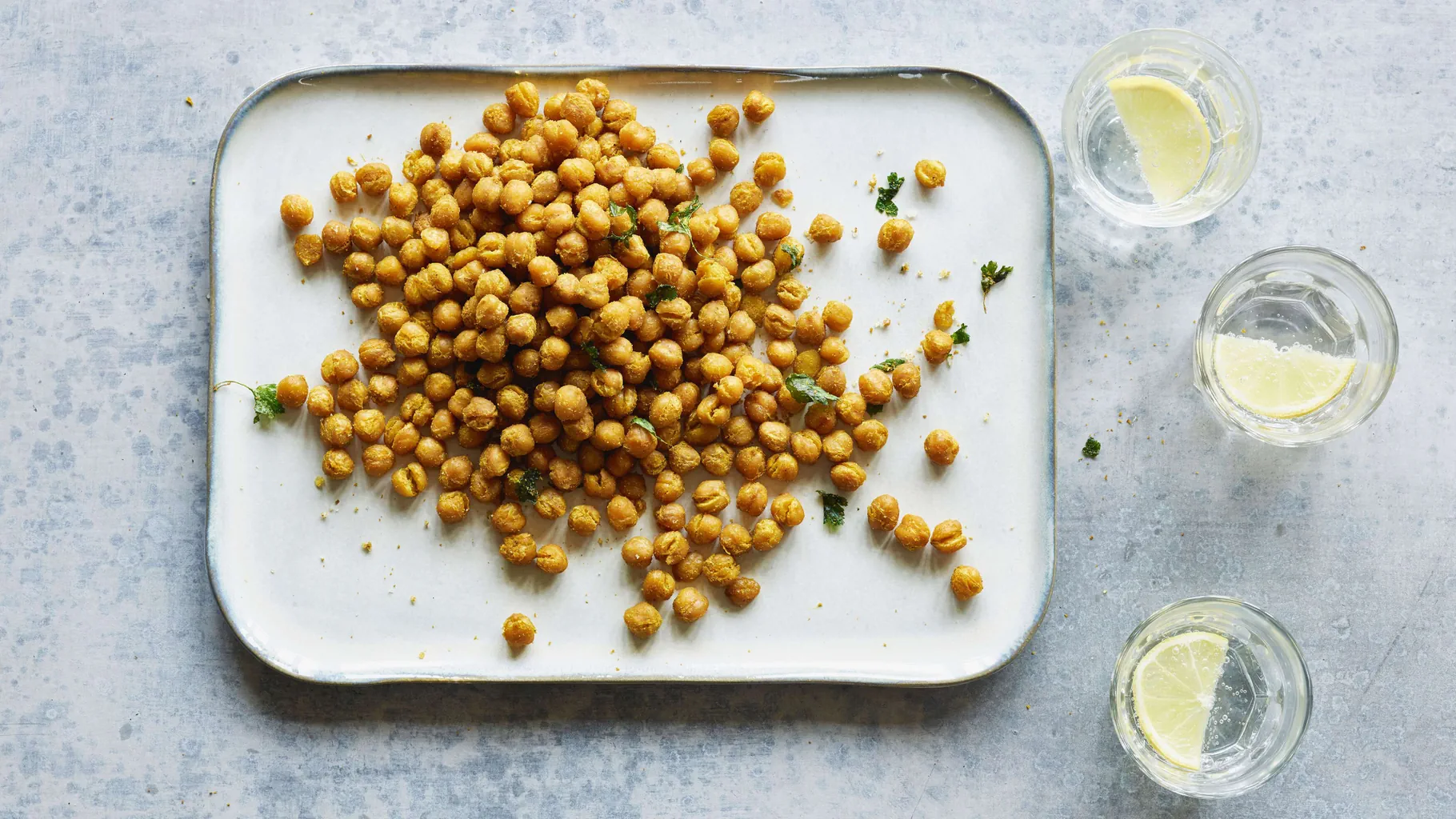 Geröstete Curry-Kichererbsen