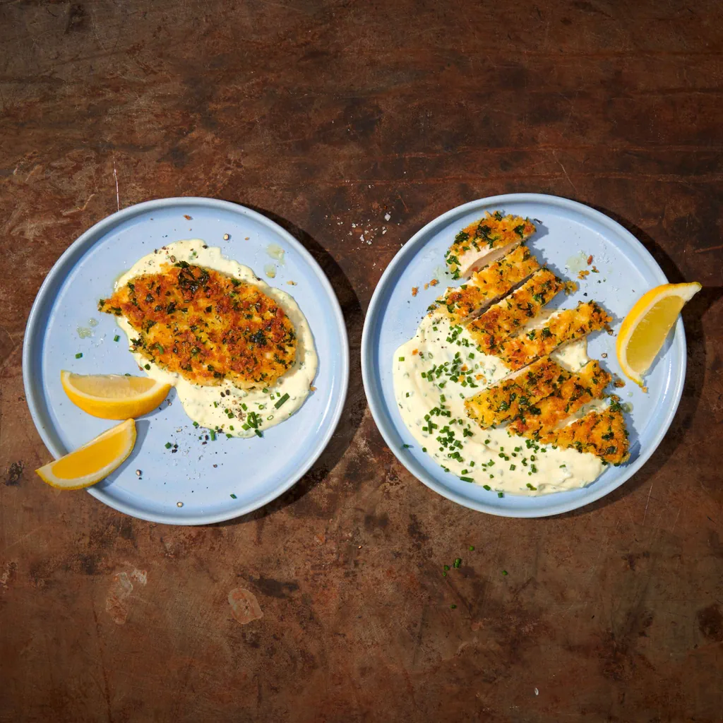 Poulet in Kräuter-Panko-Panade