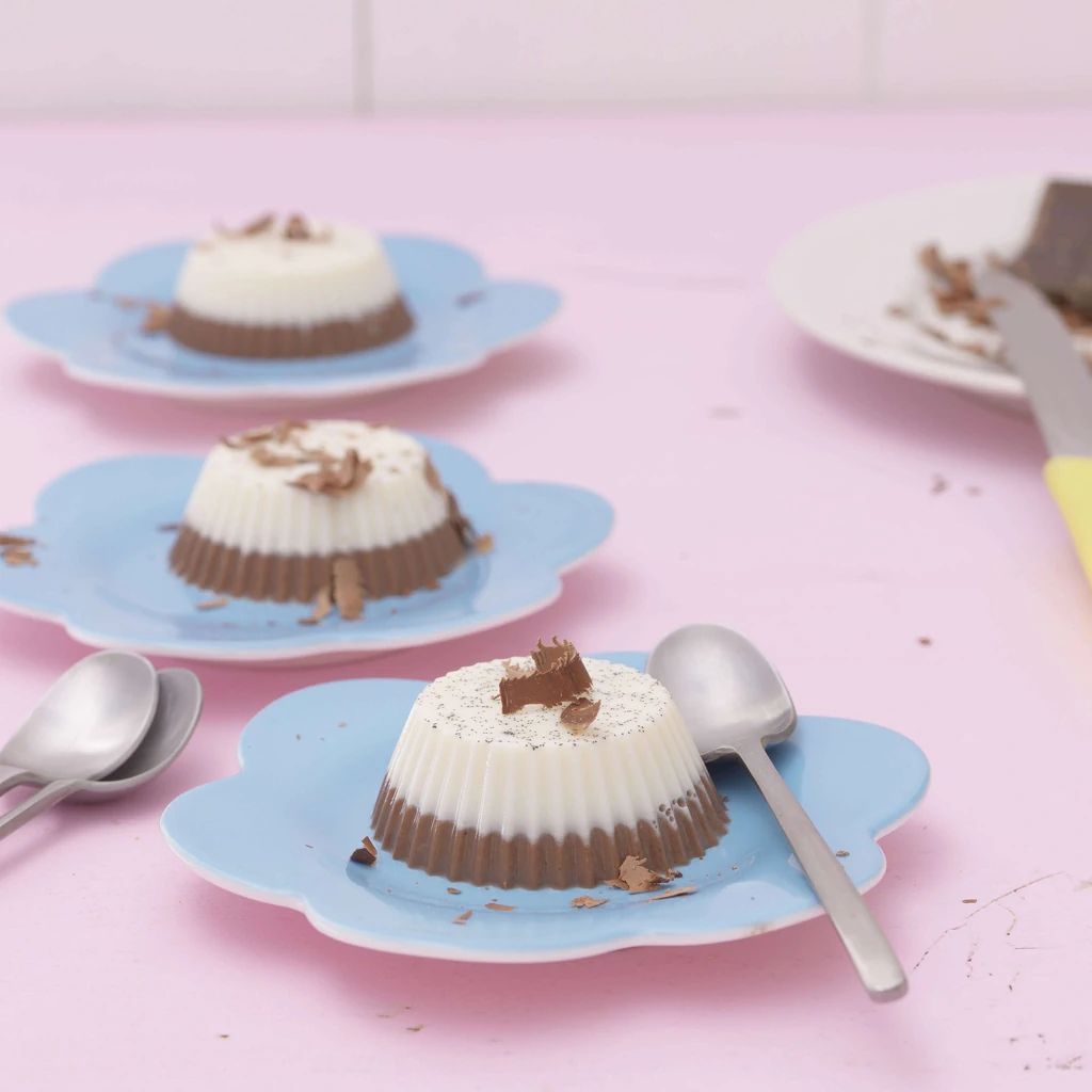 Mini-Vanille-Schokoladen-Flan
