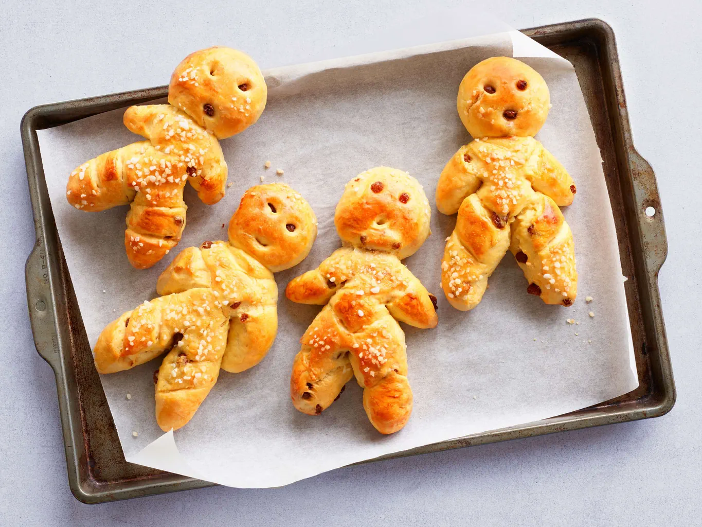 Bonhomme en pâte à la vanille et aux raisins sultanines